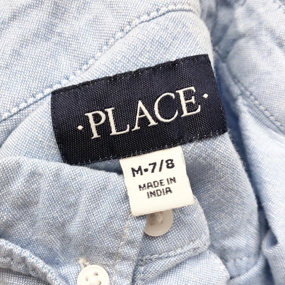 The Children's place boys blue short sleeve shirt